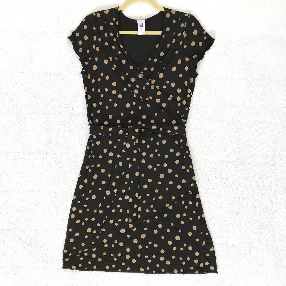 GAP Stretch Faux-Wrap Dress